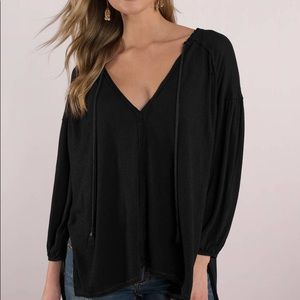 NWOT Black Free People Tunic - “Just a Henley”